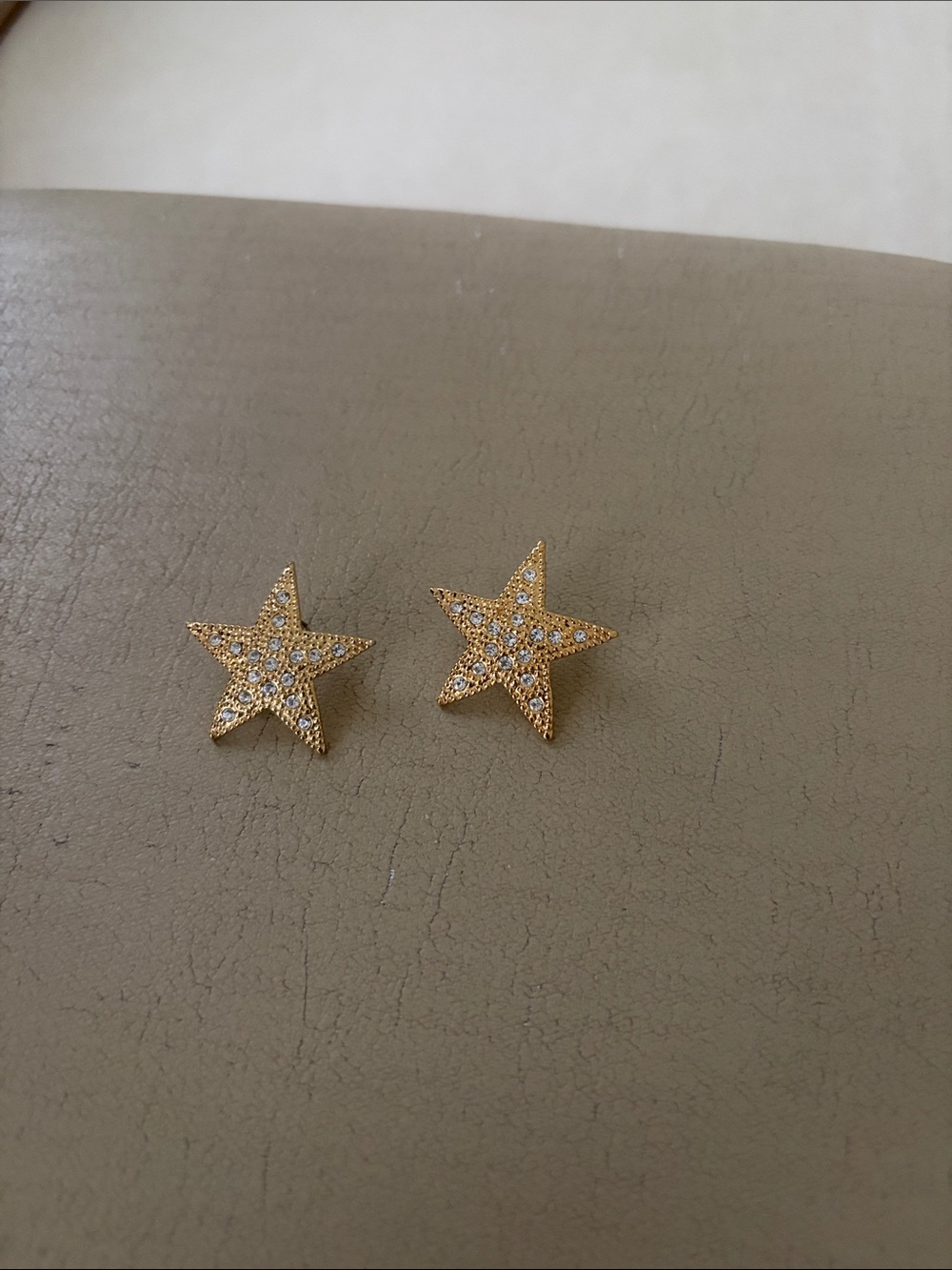 Gold Star Pave cubic zirconia Stud Earrings - Women Jewelry